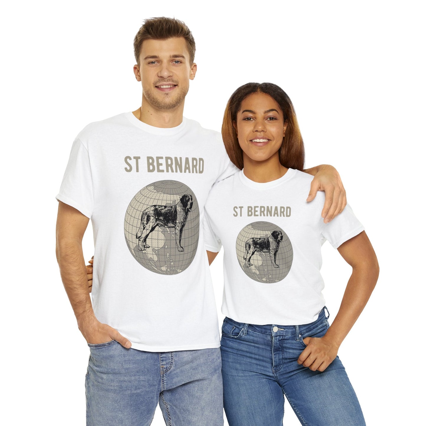 St Bernard T-Shirt, Old-World Map Tee Atlas Wanderlust