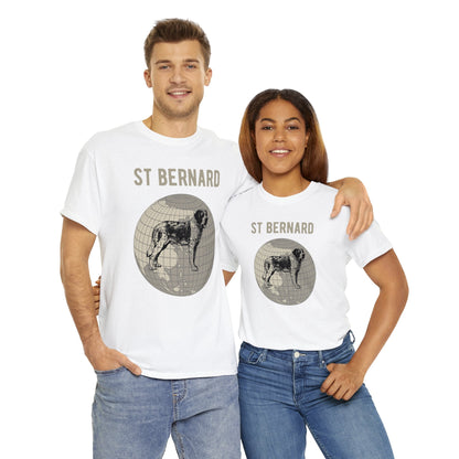 St Bernard T-Shirt, Old-World Map Tee Atlas Wanderlust
