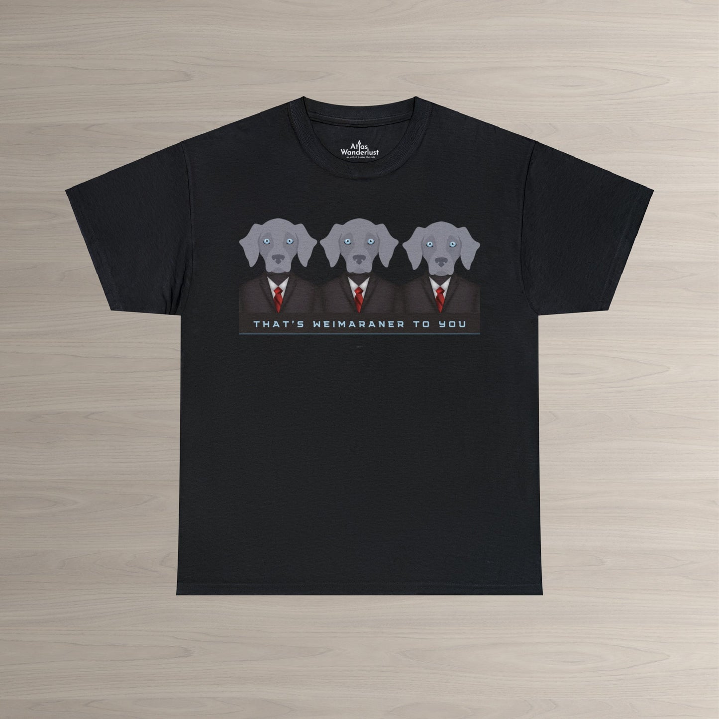 Weimaraner T-Shirt, Well-Suited Weim Tee Atlas Wanderlust