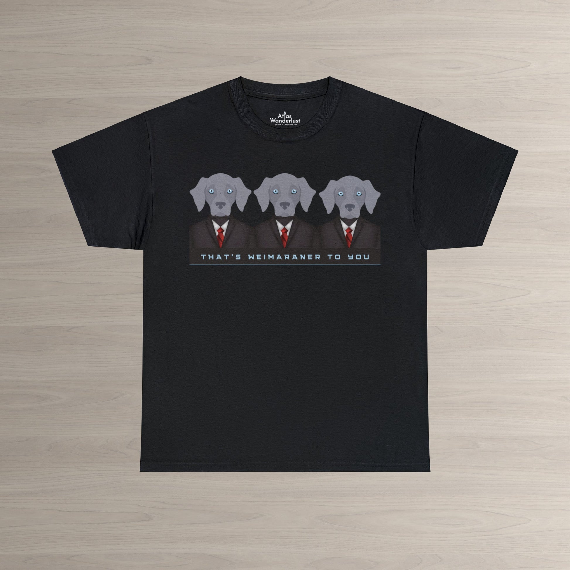 Weimaraner T-Shirt, Well-Suited Weim Tee Atlas Wanderlust