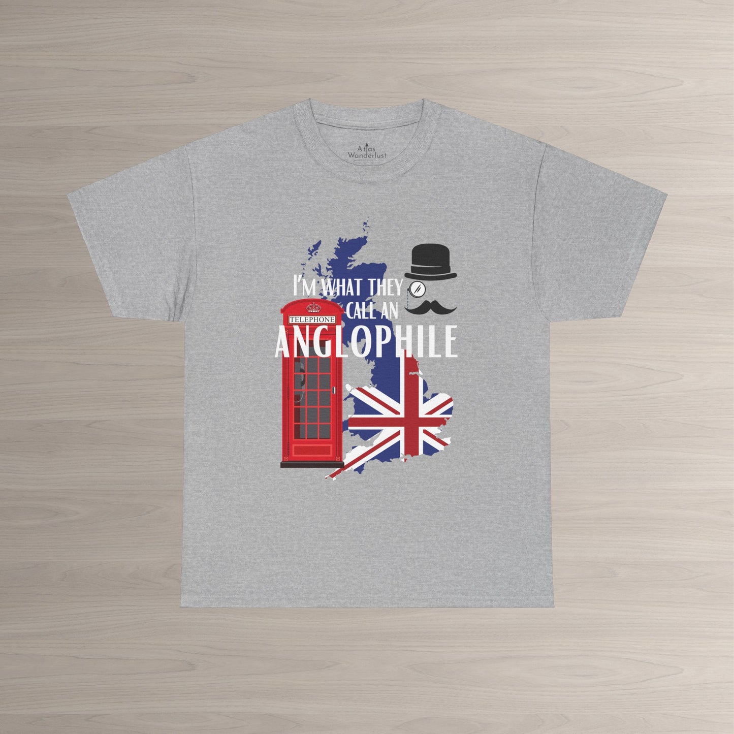 Anglophile unisex short sleeve shirt featuring London England inspired classic fit design