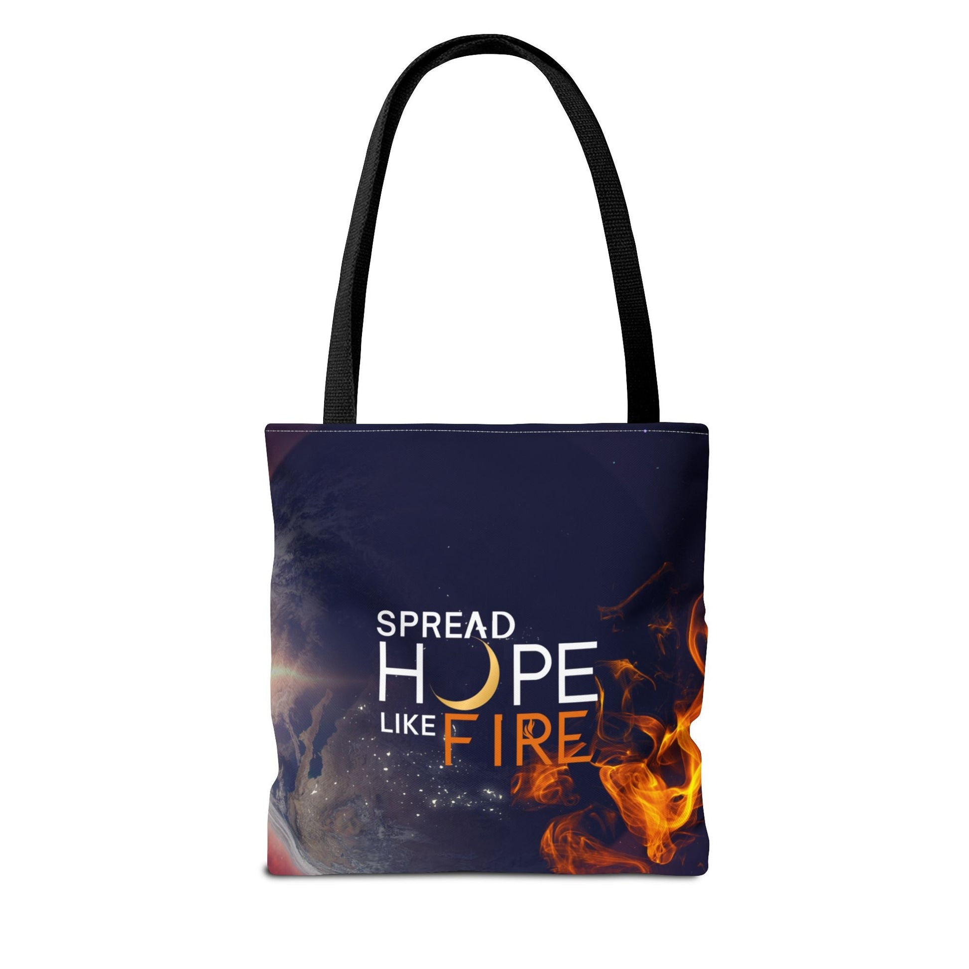 Angles and Airwaves Tote, Spread Hope Like Fire AVA Atlas Wanderlust