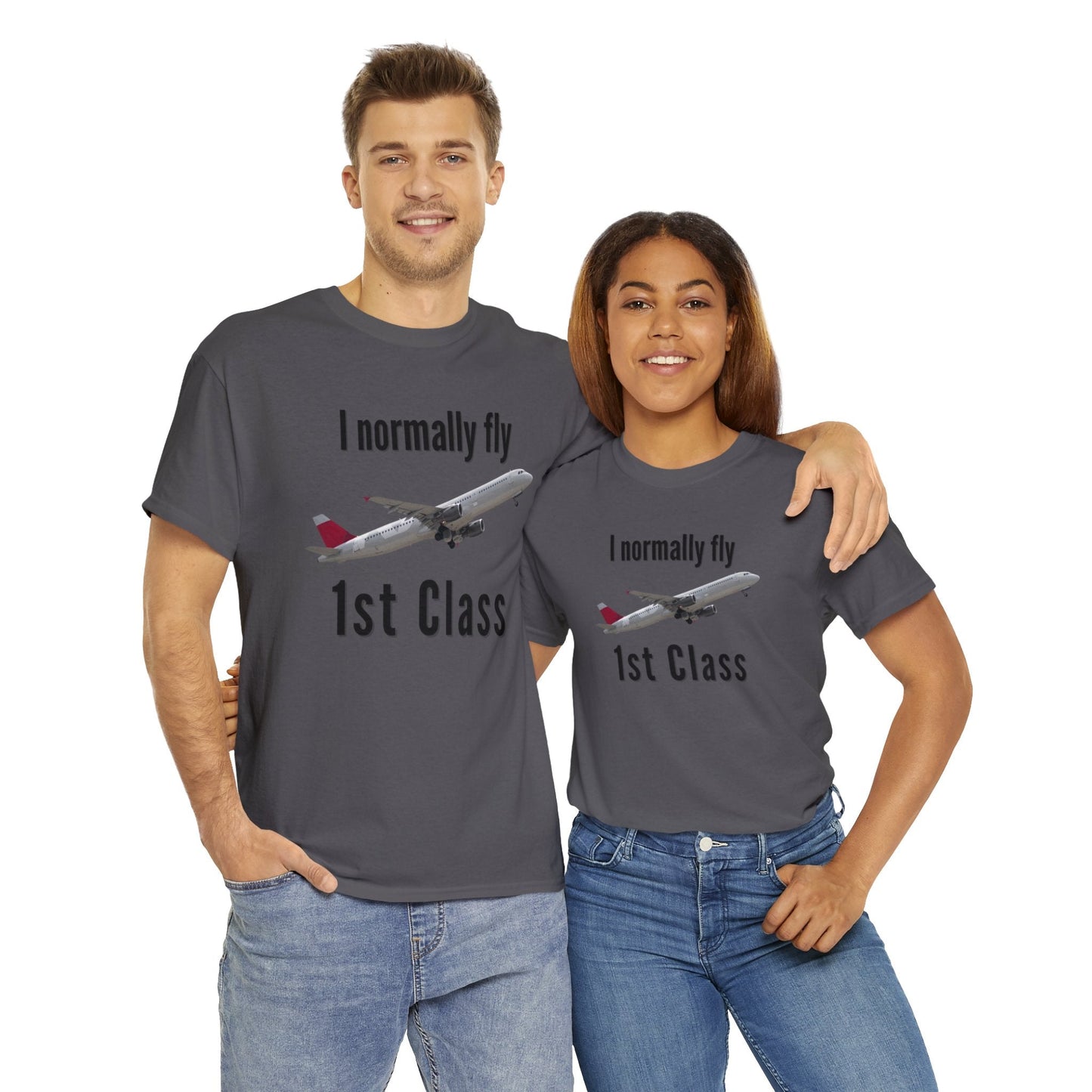 I normally Fly 1st Class T-Shirt, Funny Travel Tee Atlas Wanderlust