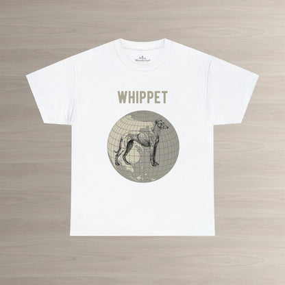 Whippet T-Shirt, World Map Tee Atlas Wanderlust