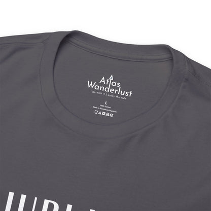Ljubjana Slovenia Coordinates Tee, Modern Travel Tee Atlas Wanderlust
