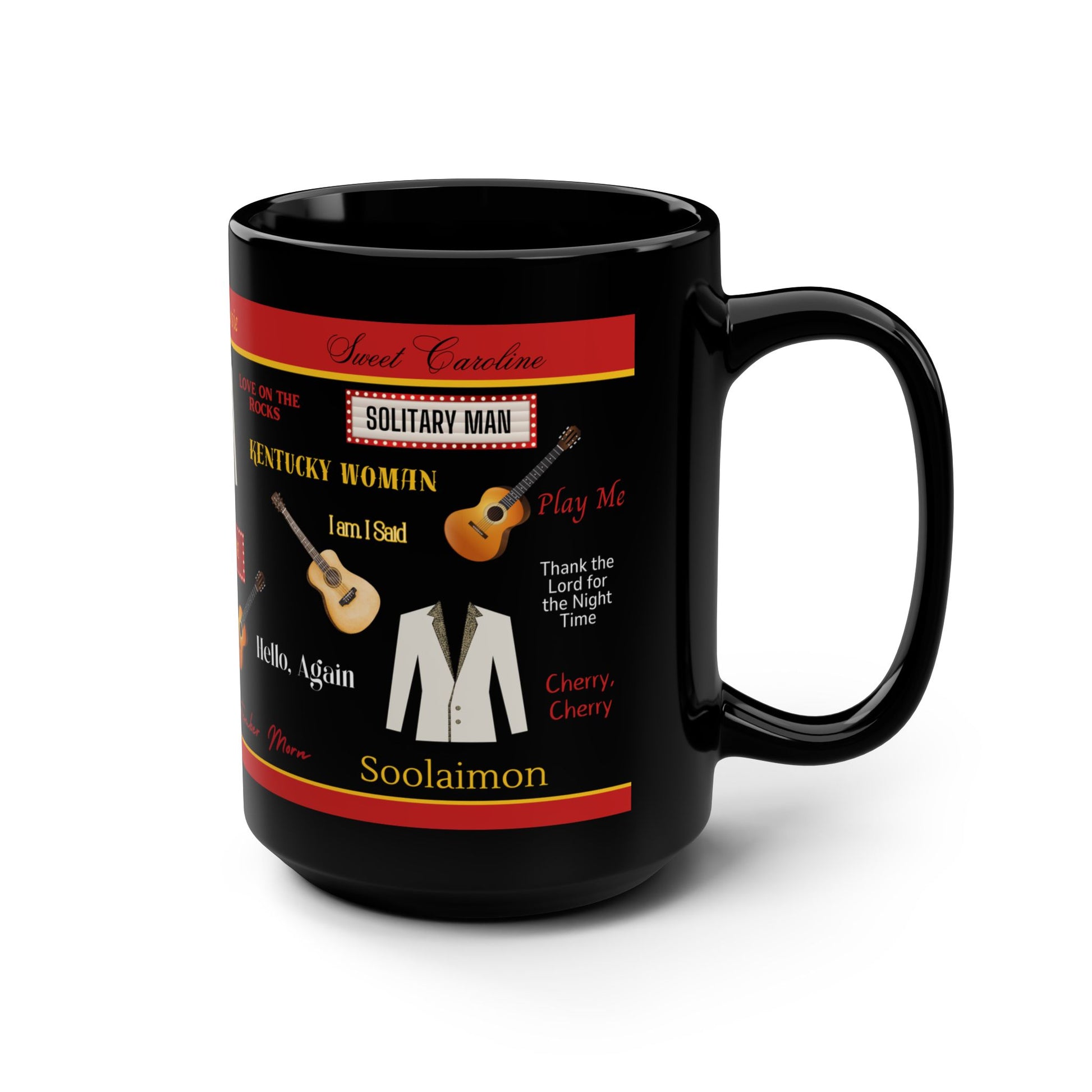 Neil Diamond Beautiful Noise 15oz ceramic music mug with classic song-inspired design