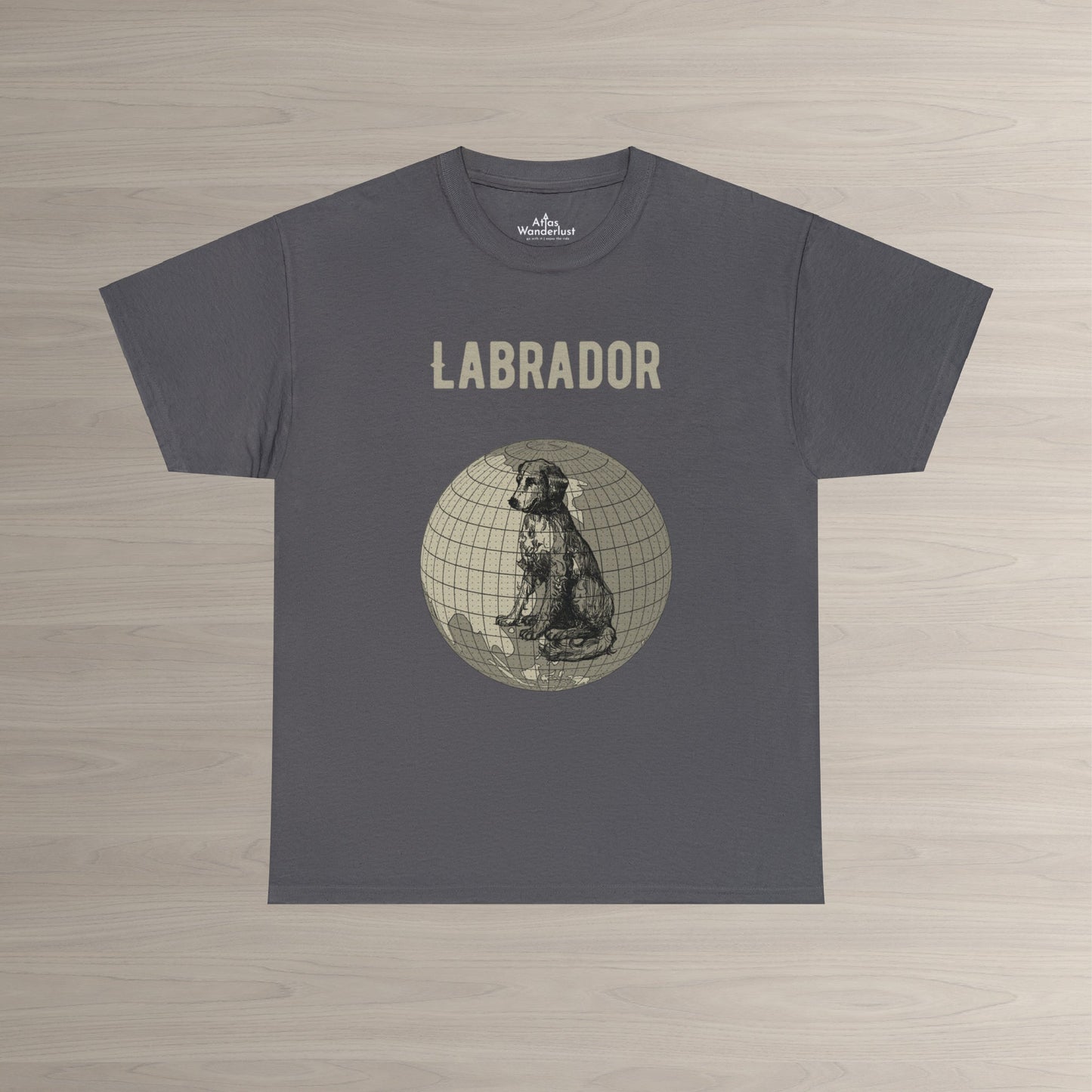 Labrador RetrieverT-Shirt, Old-World Map Tee Atlas Wanderlust