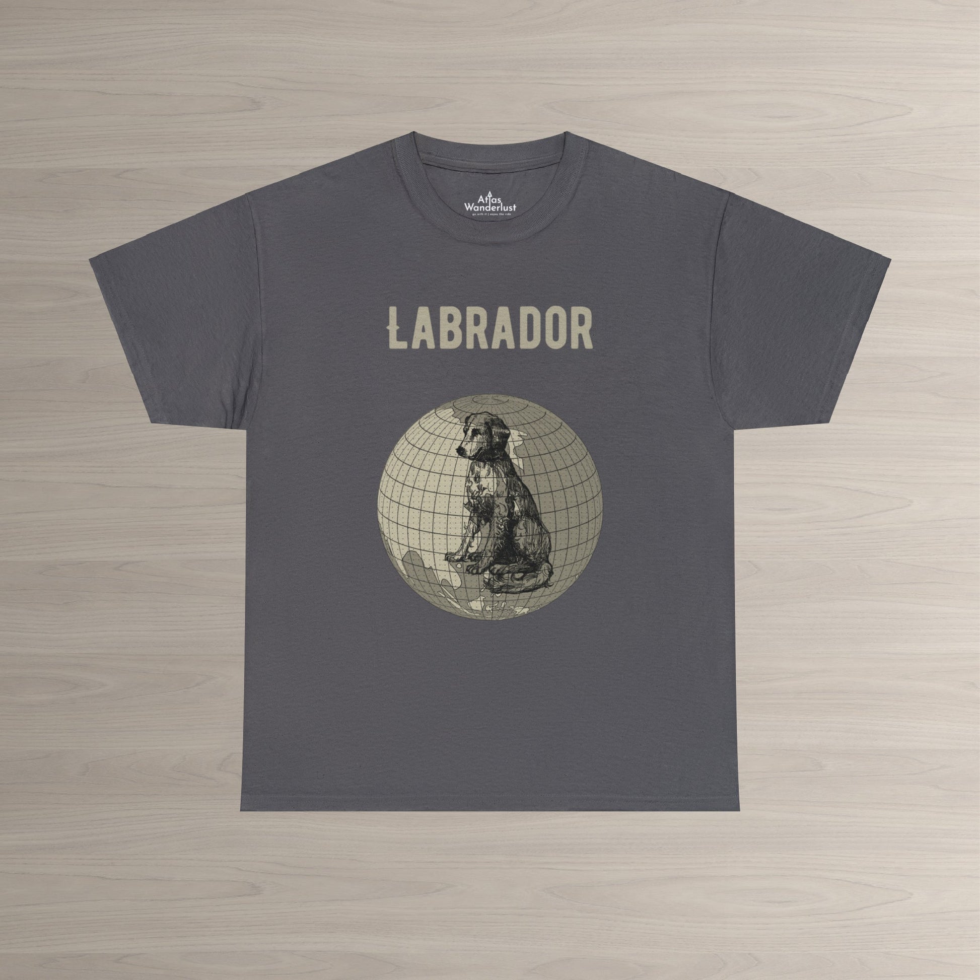 Labrador RetrieverT-Shirt, Old-World Map Tee Atlas Wanderlust