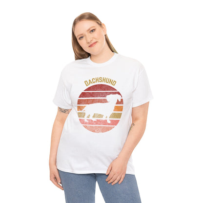 Dachshund T-Shirt, Retro Wiener Dog tee Atlas Wanderlust