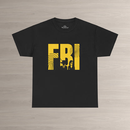 FBI criminal justice unisex black short sleeve shirt for law enforcement supporters
