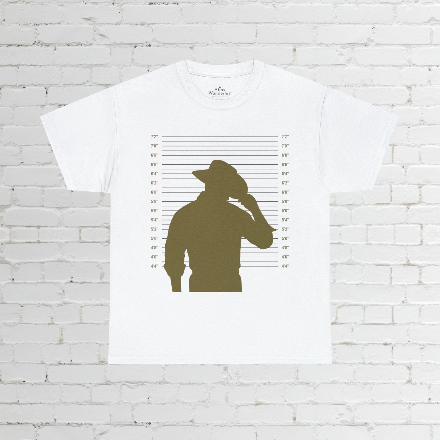Cowboy Mugshot T-Shirt, Funny Rancher Tee Atlas Wanderlust