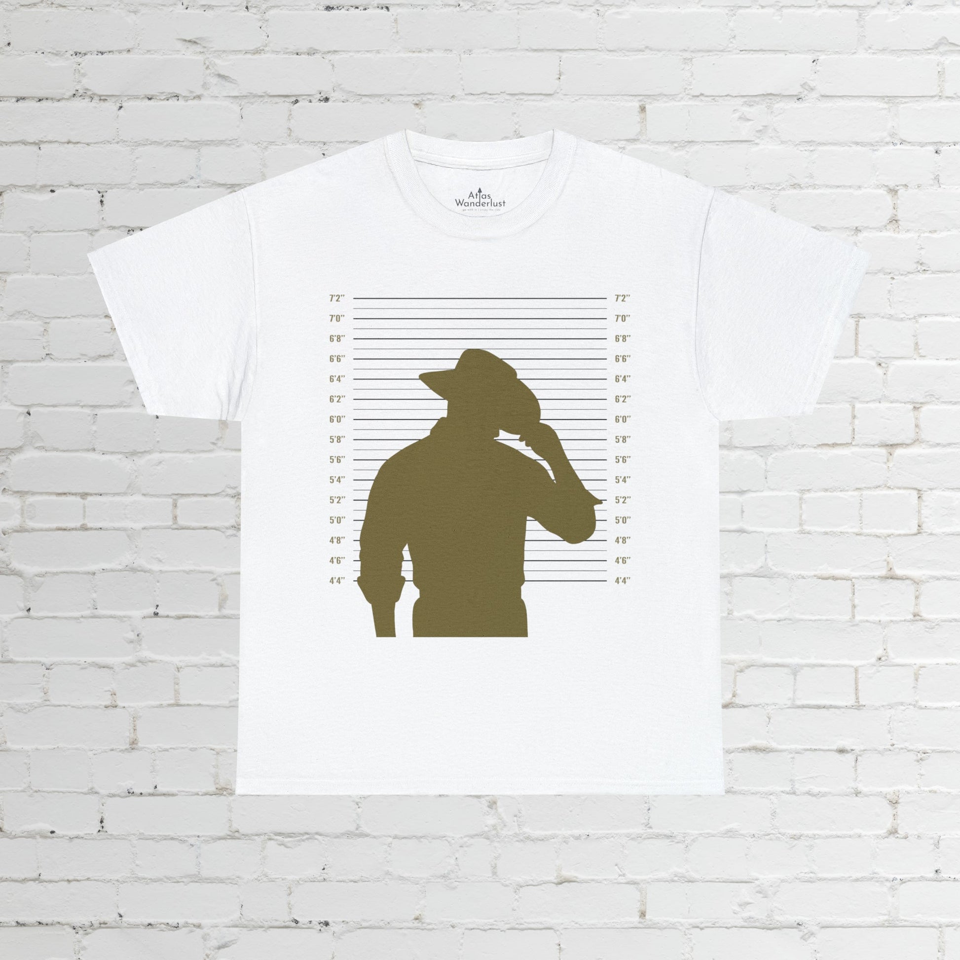 Cowboy Mugshot T-Shirt, Funny Rancher Tee Atlas Wanderlust
