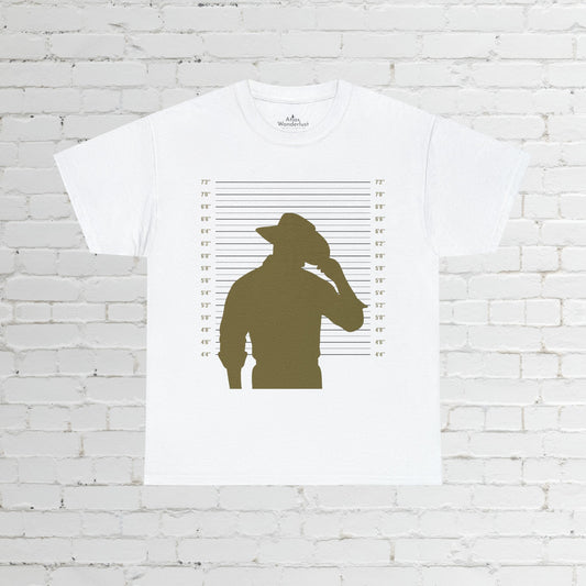 Cowboy Mugshot T-Shirt, Funny Rancher Tee Atlas Wanderlust