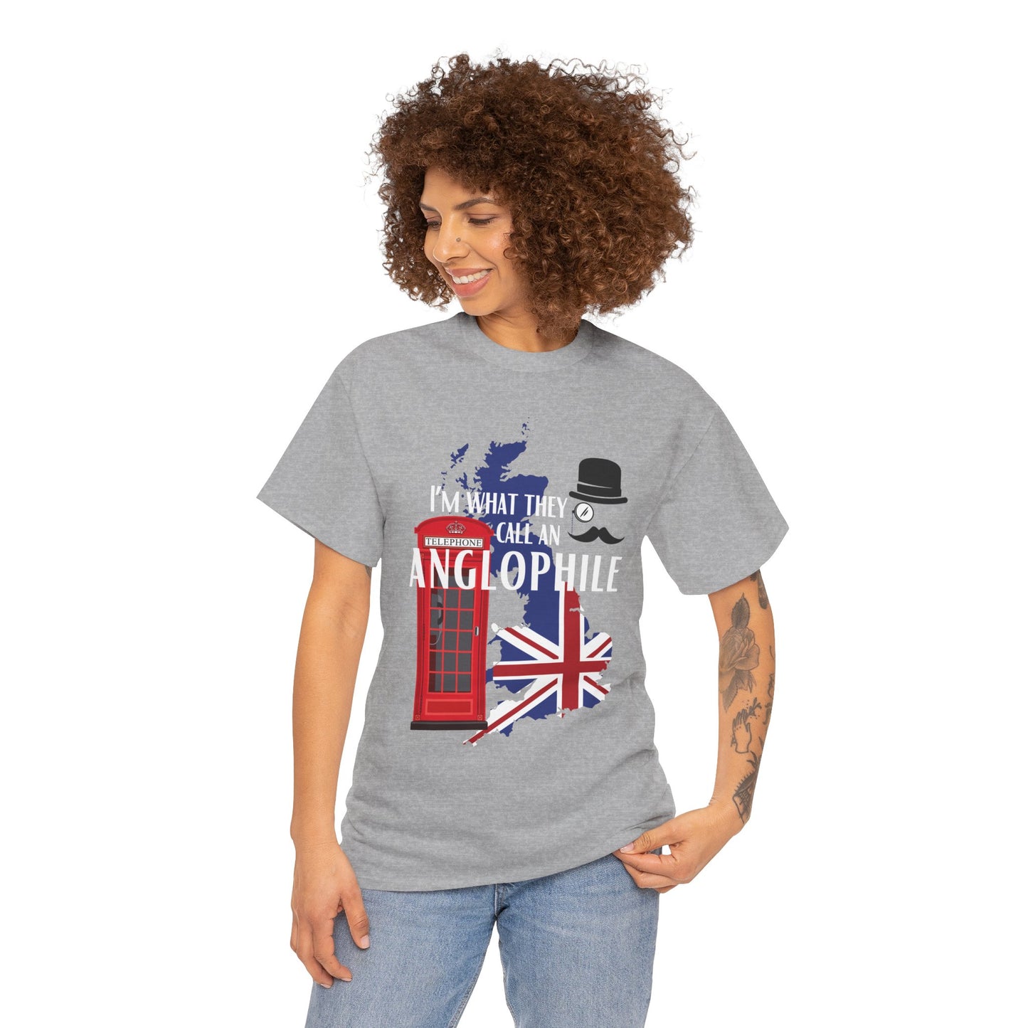 Anglophile unisex short sleeve shirt featuring London England inspired classic fit design