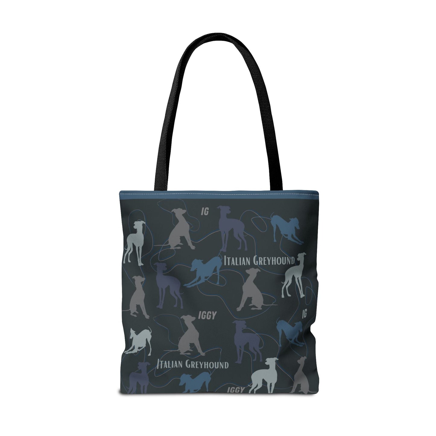 Italian Greyhound Iggy Tote Bag  Modern Design Original 3 Sizes Atlas Wanderlust