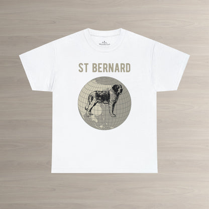 St Bernard T-Shirt, Old-World Map Tee Atlas Wanderlust