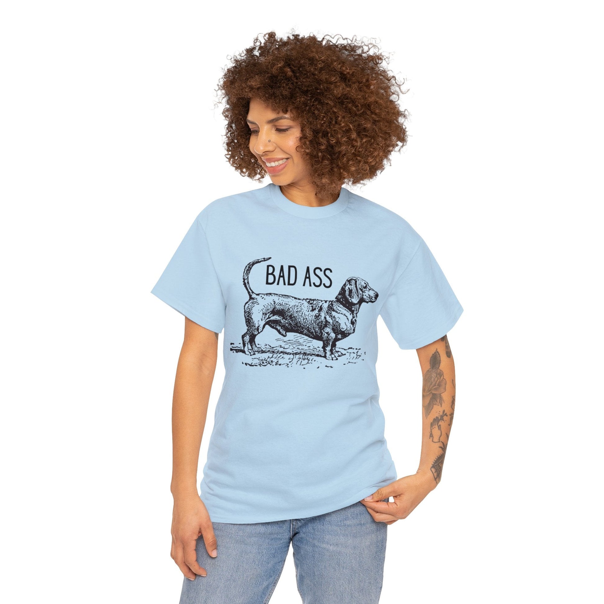 Dachshund T-Shirt Bad Ass Wiener Dog Tee Atlas Wanderlust