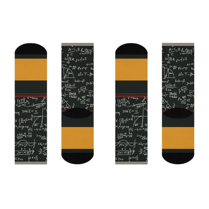 Math Teacher Socks Algebra Unisex Adult Stretchy Mid Calf Original Atlas Wanderlust
