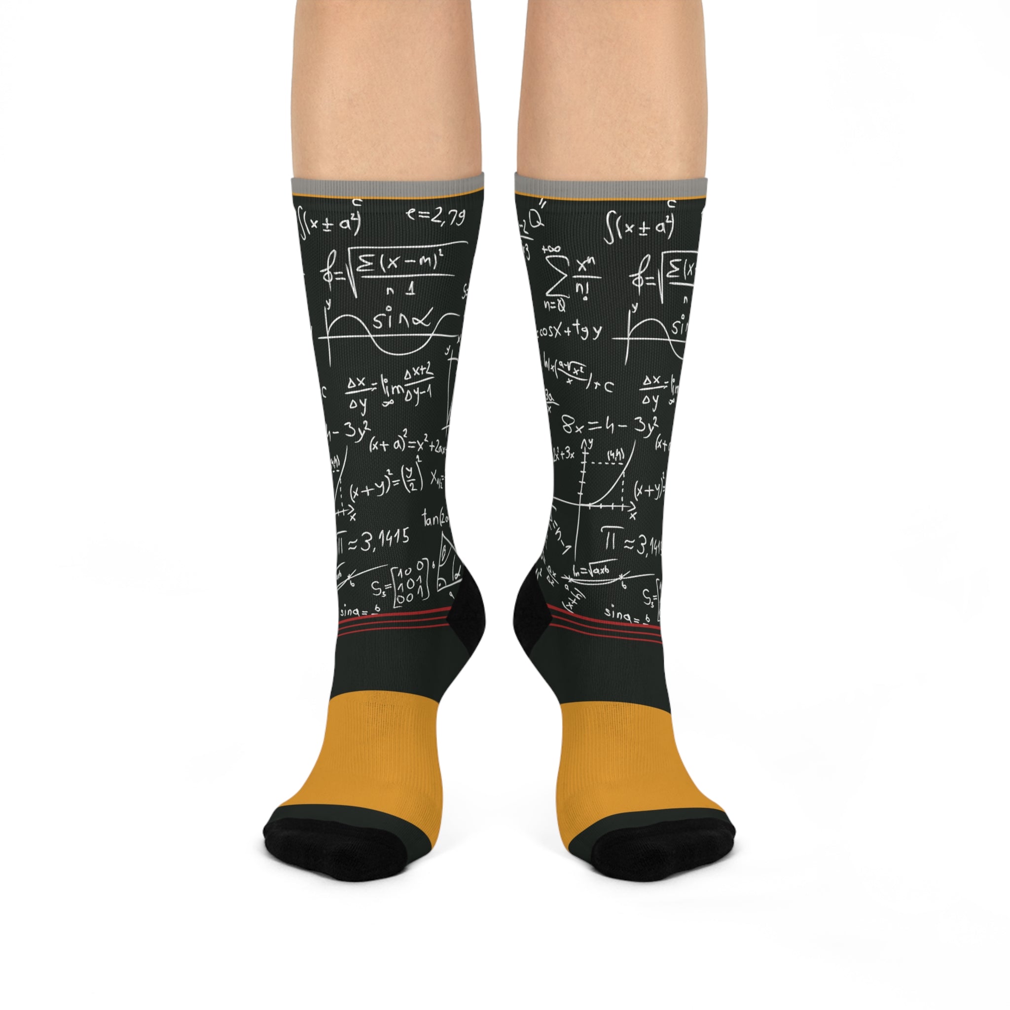 Math Teacher Socks Algebra Unisex Adult Stretchy Mid Calf Original ...
