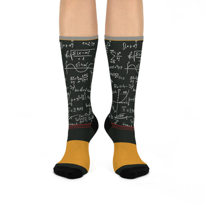 Math Teacher Socks Algebra Unisex Adult Stretchy Mid Calf Original Atlas Wanderlust
