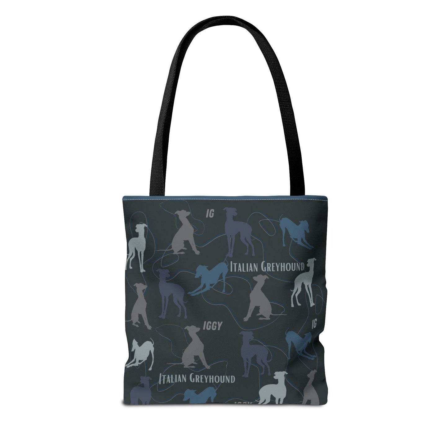 Italian Greyhound Iggy Tote Bag  Modern Design Original 3 Sizes Atlas Wanderlust