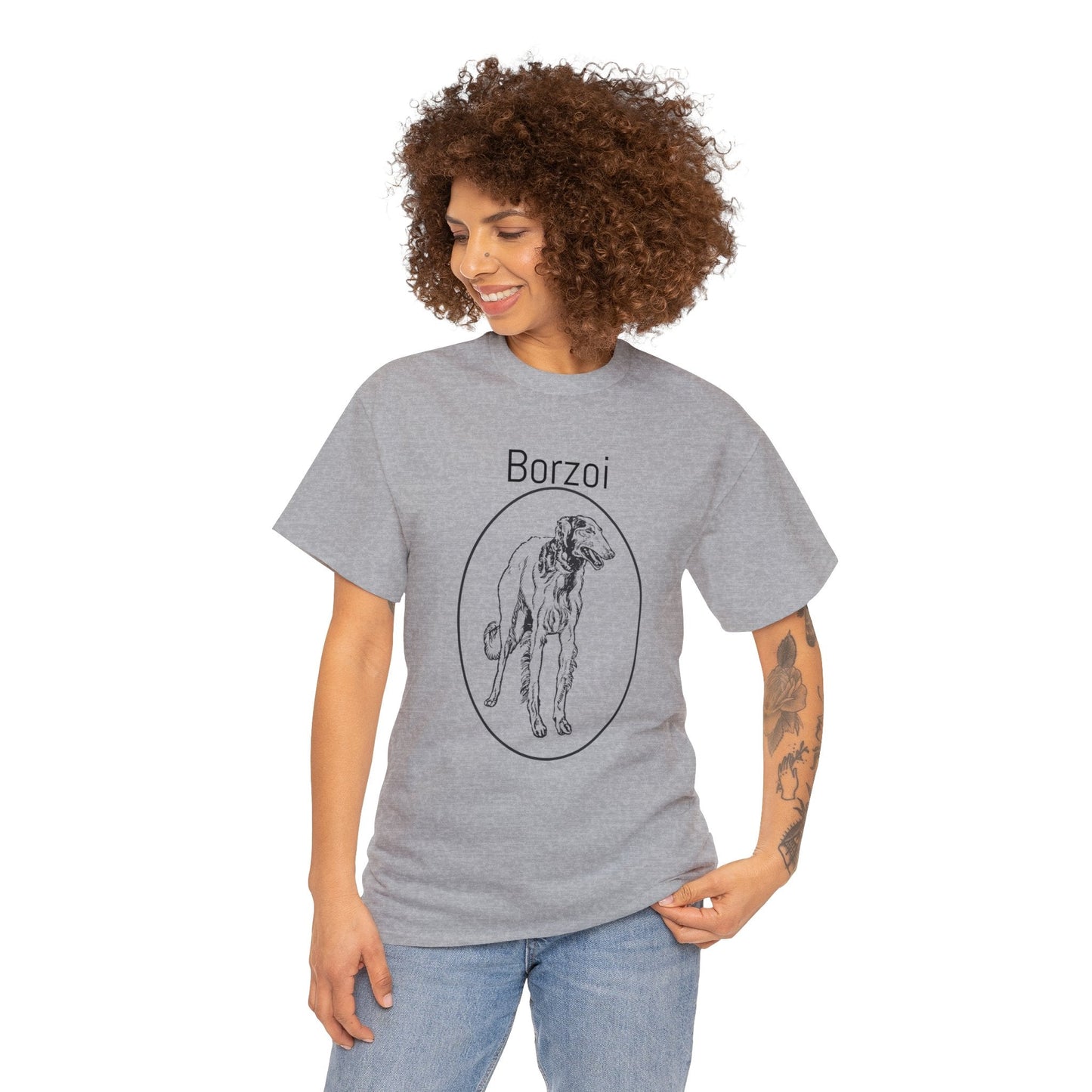 Borzoi T-Shirt, European Hound Tee Atlas Wanderlust