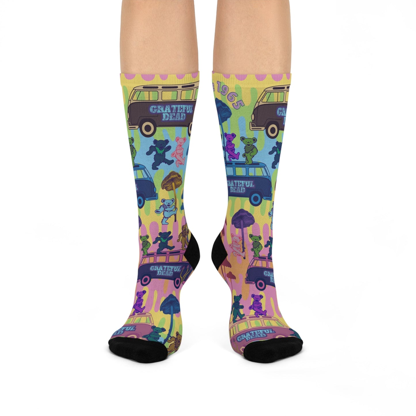 Grateful Dead Socks Dancing Bears Psychedelic Tie Dye Trip Unisex Atlas Wanderlust