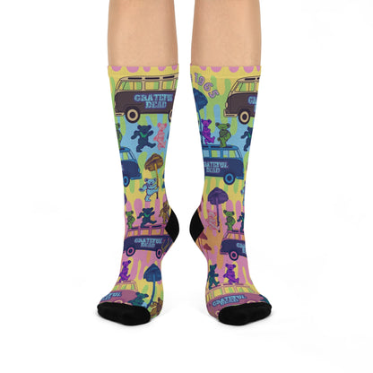 Grateful Dead Socks Dancing Bears Psychedelic Tie Dye Trip Unisex Atlas Wanderlust
