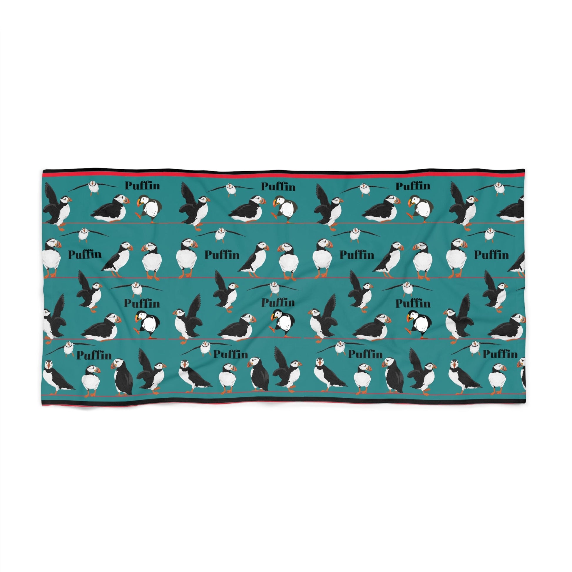 Puffin Beach Towel High Quality 2 Sizes Atlas Wanderlust