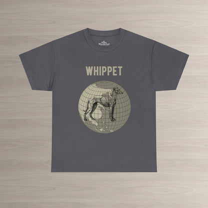 Whippet T-Shirt, World Map Tee Atlas Wanderlust
