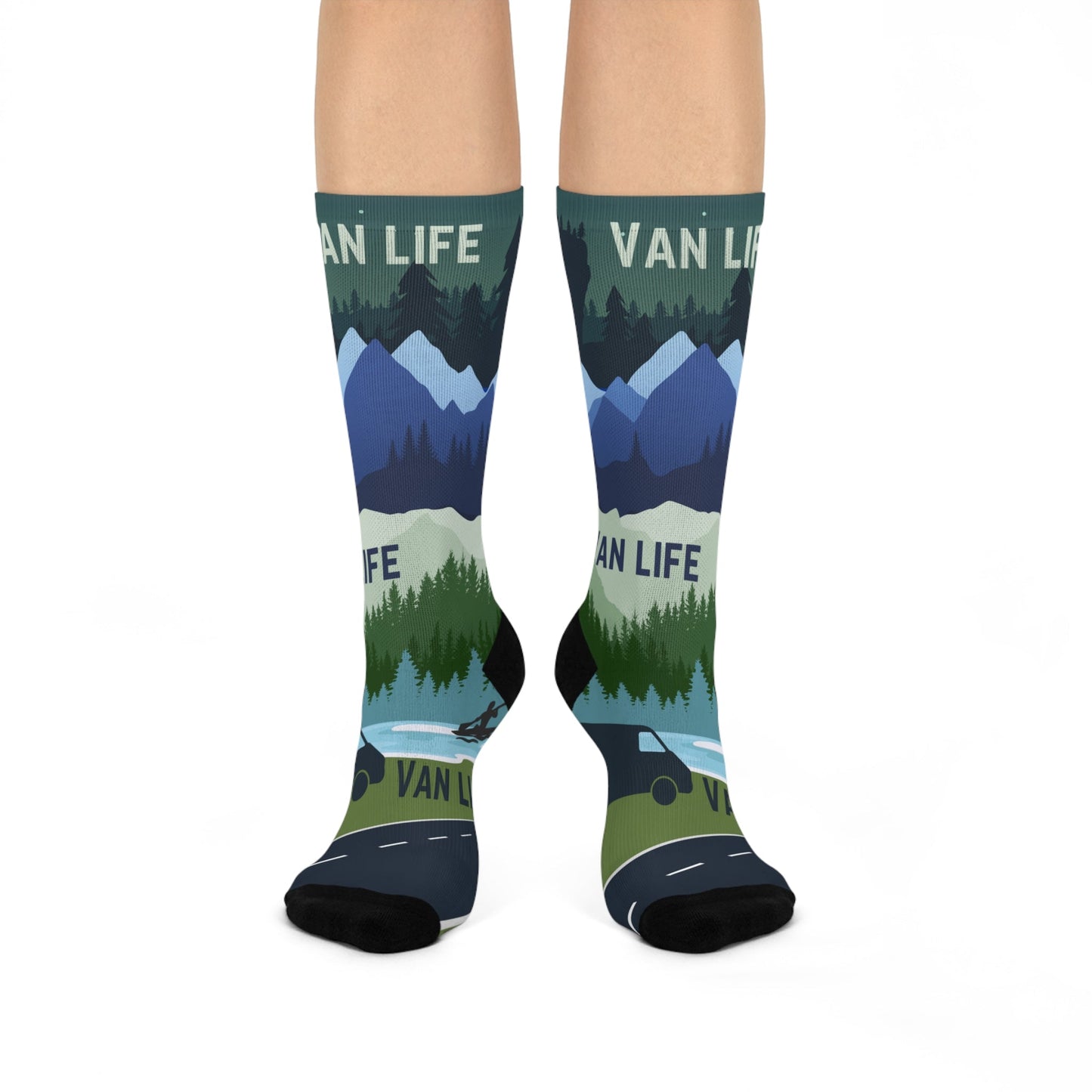 Outdoor Life Socks Lakeside Van Unisex Adult Stretchy Mid Calf Original Atlas Wanderlust