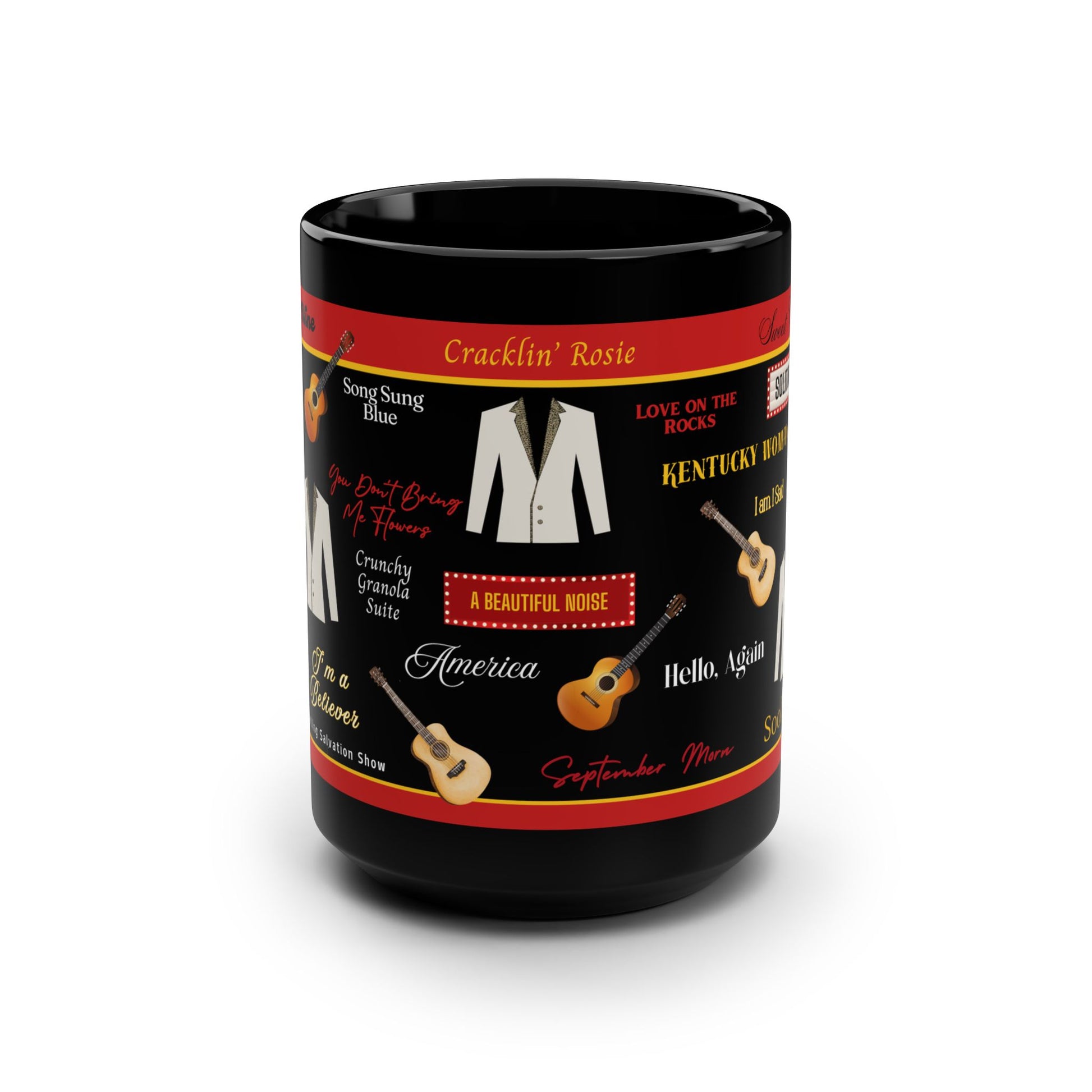 Neil Diamond Beautiful Noise 15oz ceramic music mug with classic song-inspired design