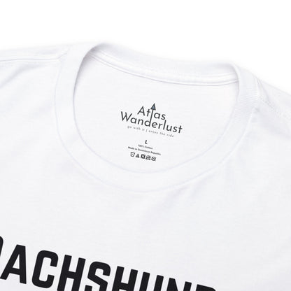 Dachshund T-Shirt, Long Body Wiener Dog Tee Atlas Wanderlust