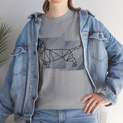 Dachshund T-Shirt, Origami Wiener Dog Tee Atlas Wanderlust
