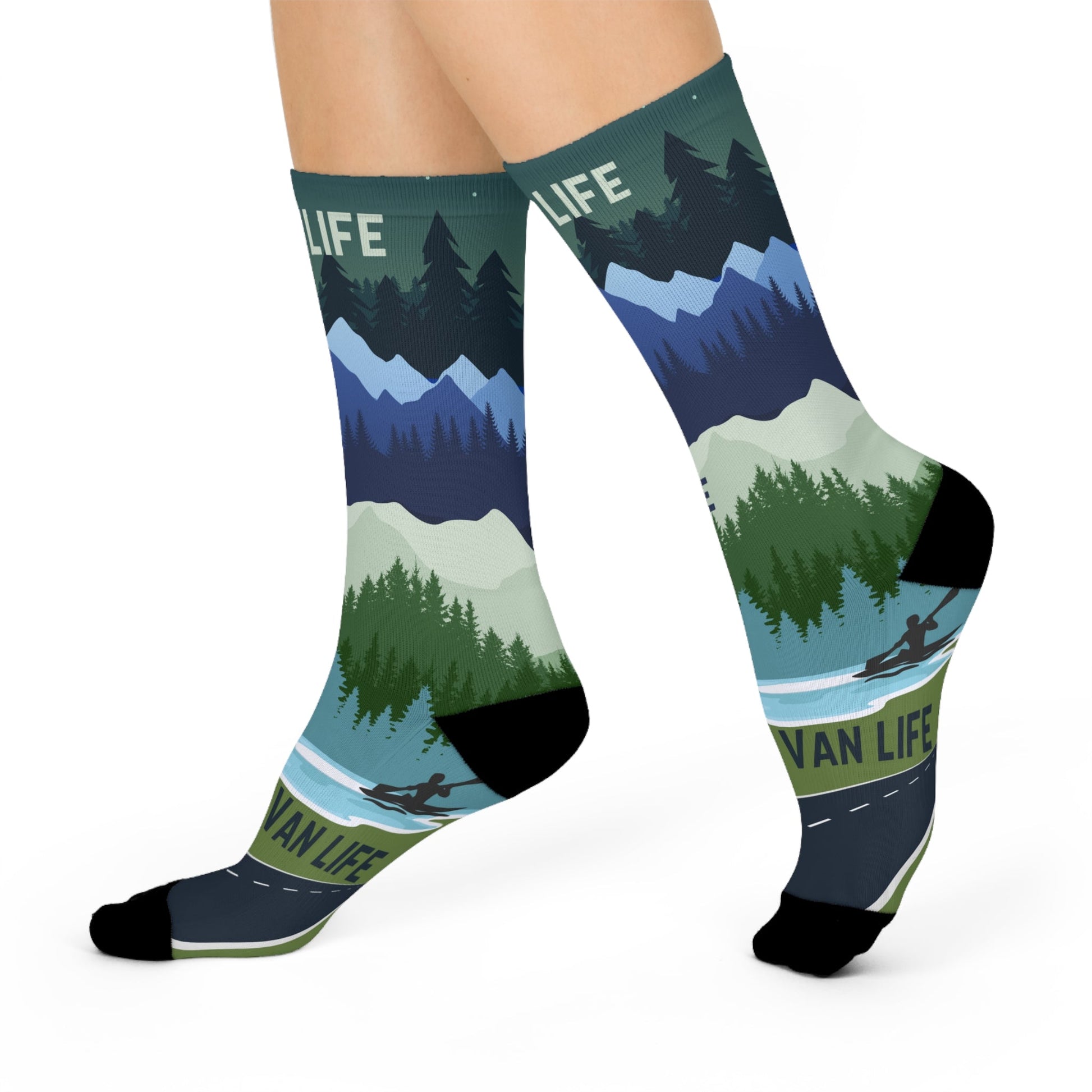 Outdoor Life Socks Lakeside Van Unisex Adult Stretchy Mid Calf Original Atlas Wanderlust