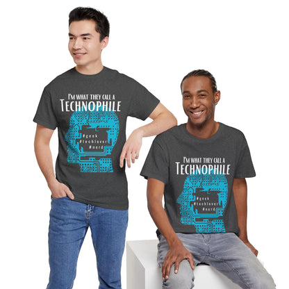 Technophile unisex short sleeve shirt for tech lovers and geeks with modern design