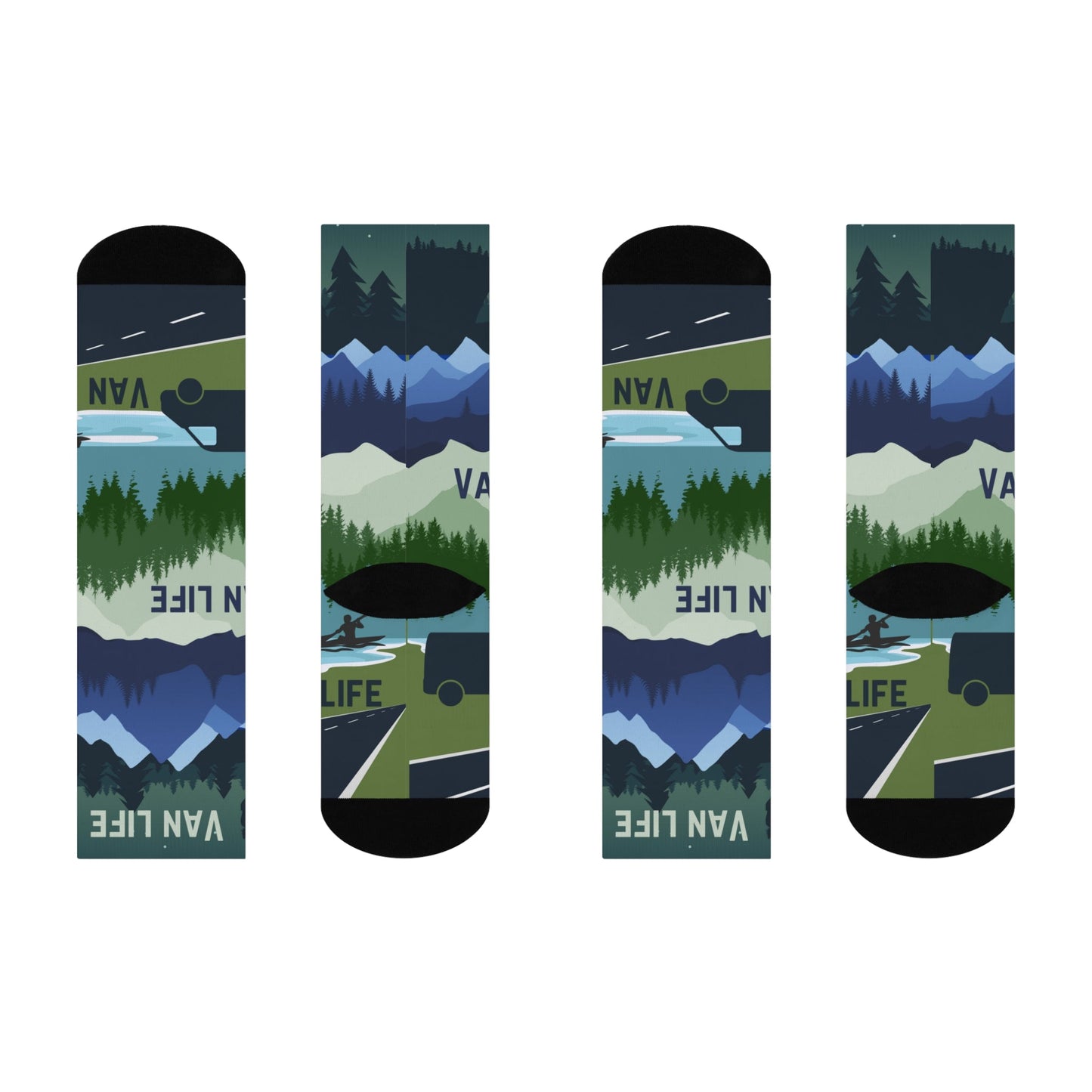 Outdoor Life Socks Lakeside Van Unisex Adult Stretchy Mid Calf Original Atlas Wanderlust