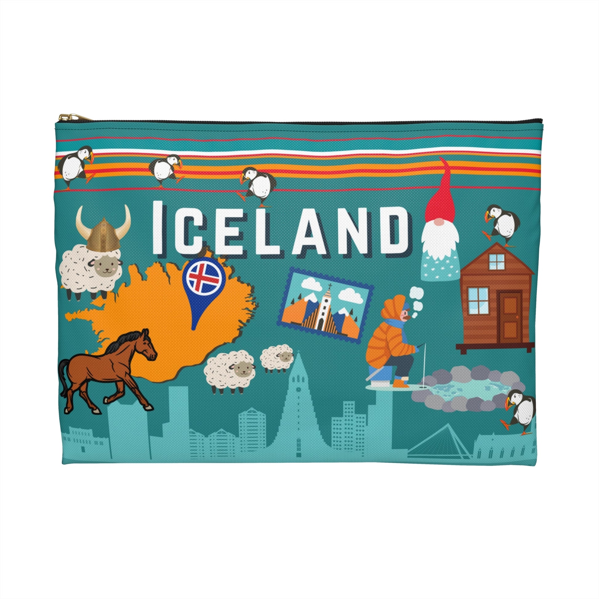 Iceland Accessory Pouch, Reykjavik Bag Atlas Wanderlust