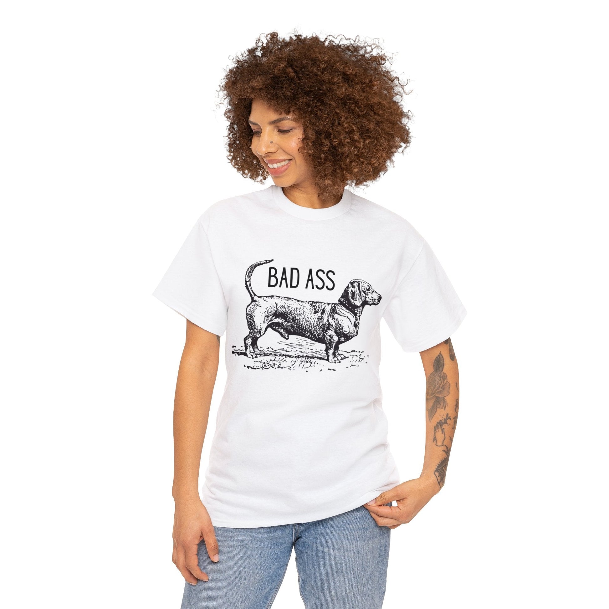 Dachshund T-Shirt Bad Ass Wiener Dog Tee Atlas Wanderlust