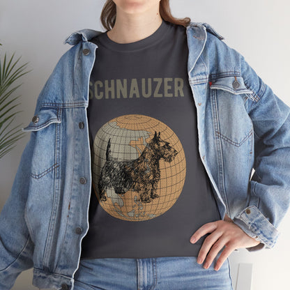 Schnauzer T-Shirt, Old- World Map Tee Atlas Wanderlust