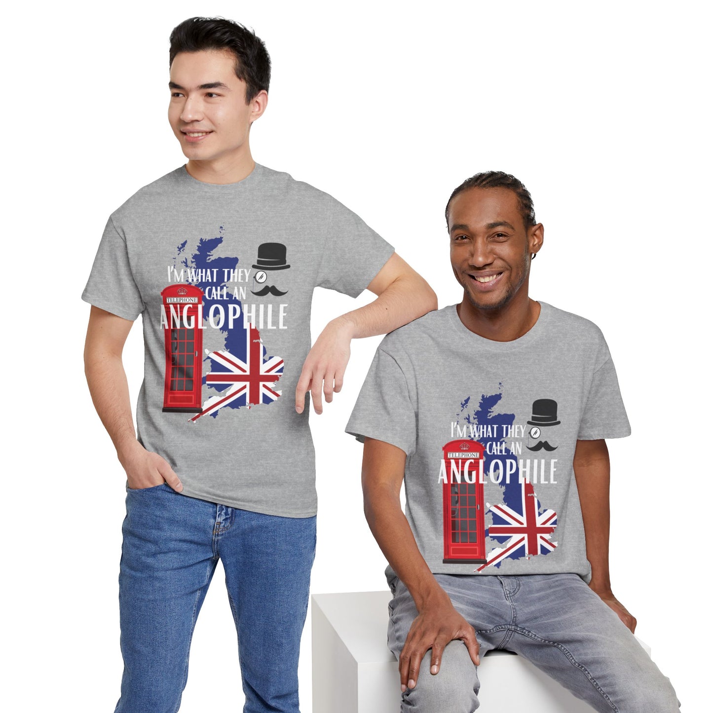 Anglophile unisex short sleeve shirt featuring London England inspired classic fit design