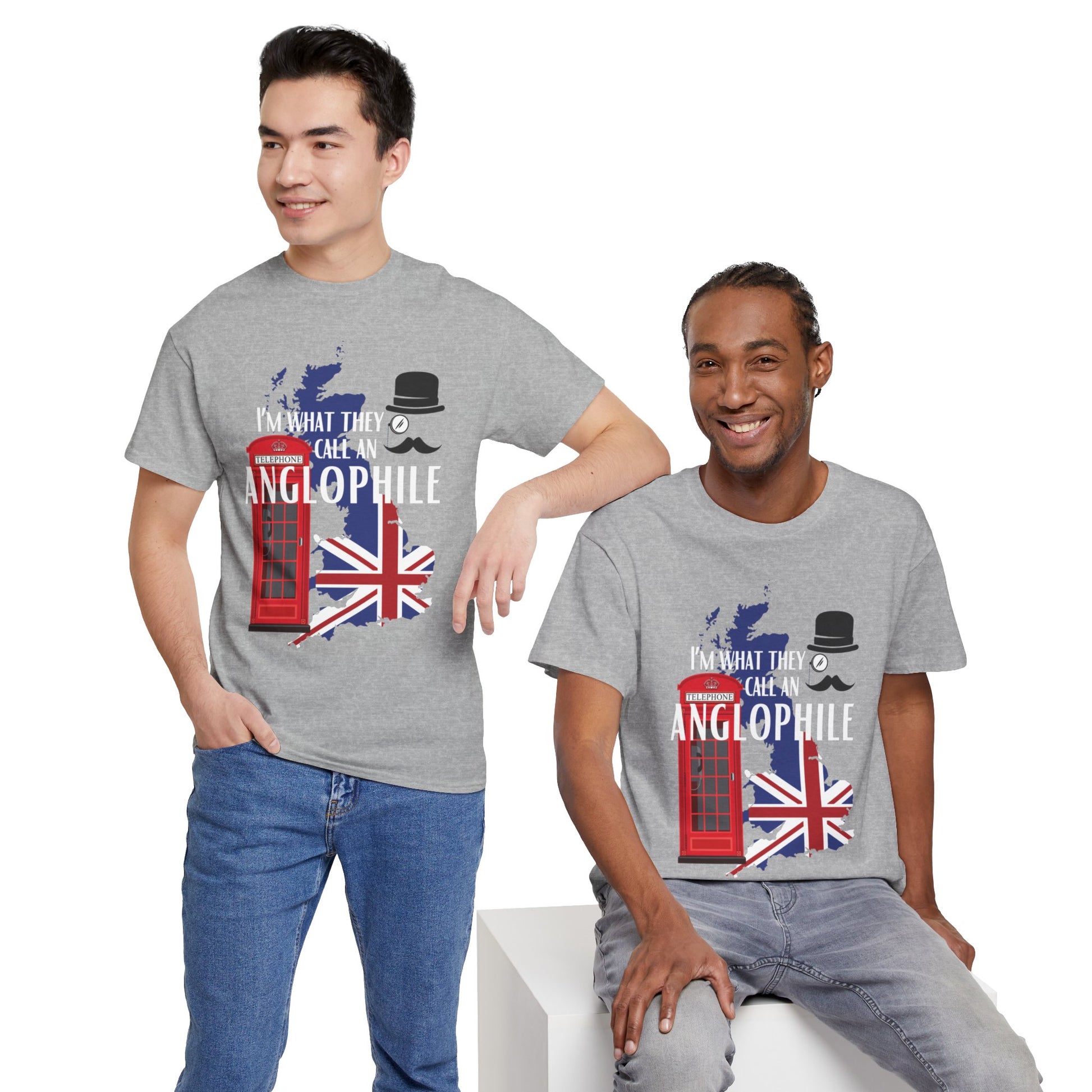 Anglophile unisex short sleeve shirt featuring London England inspired classic fit design