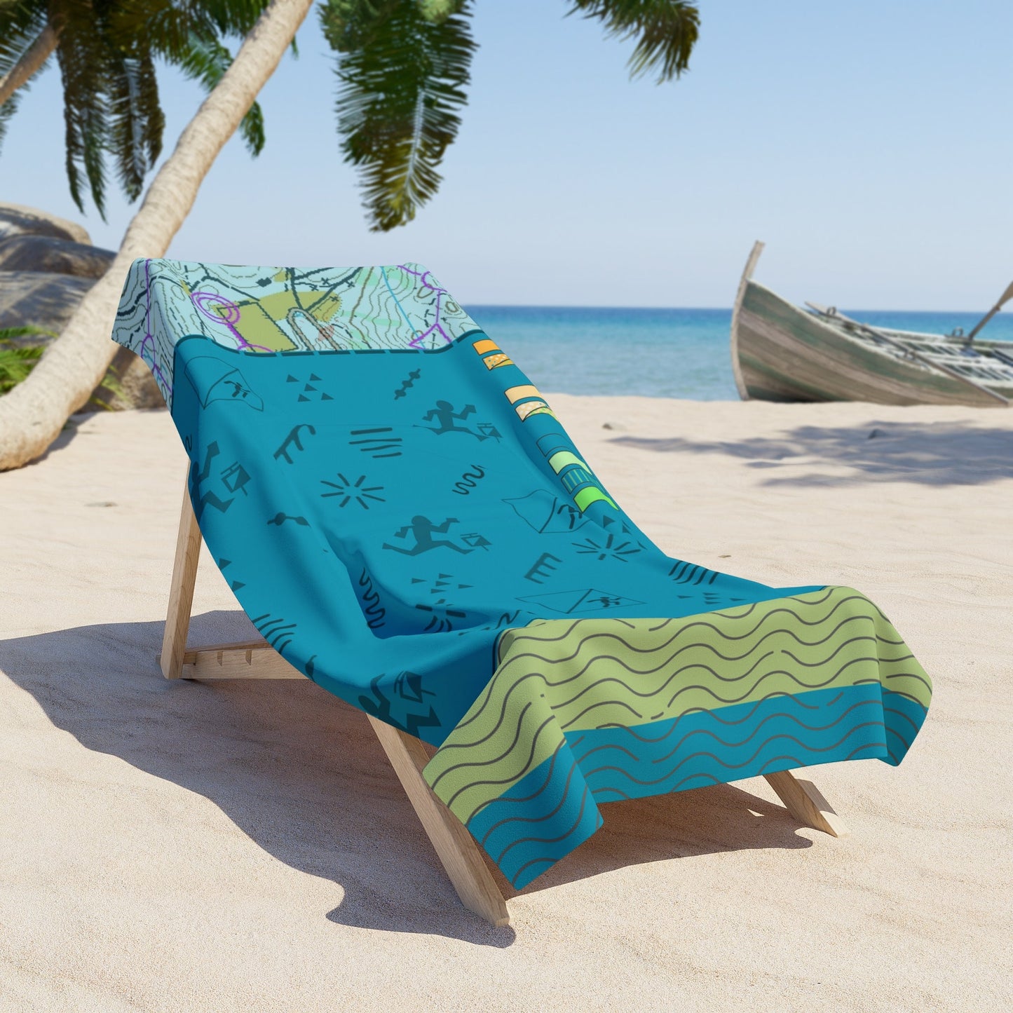Orienteering Beach Towel Atlas Wanderlust