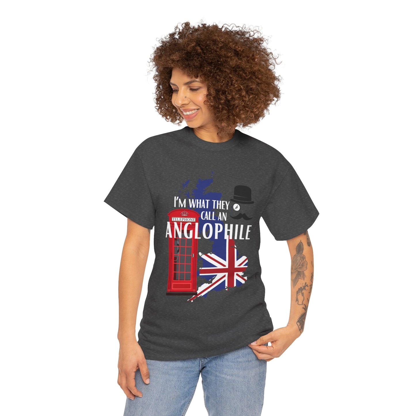 Anglophile unisex short sleeve shirt featuring London England inspired classic fit design