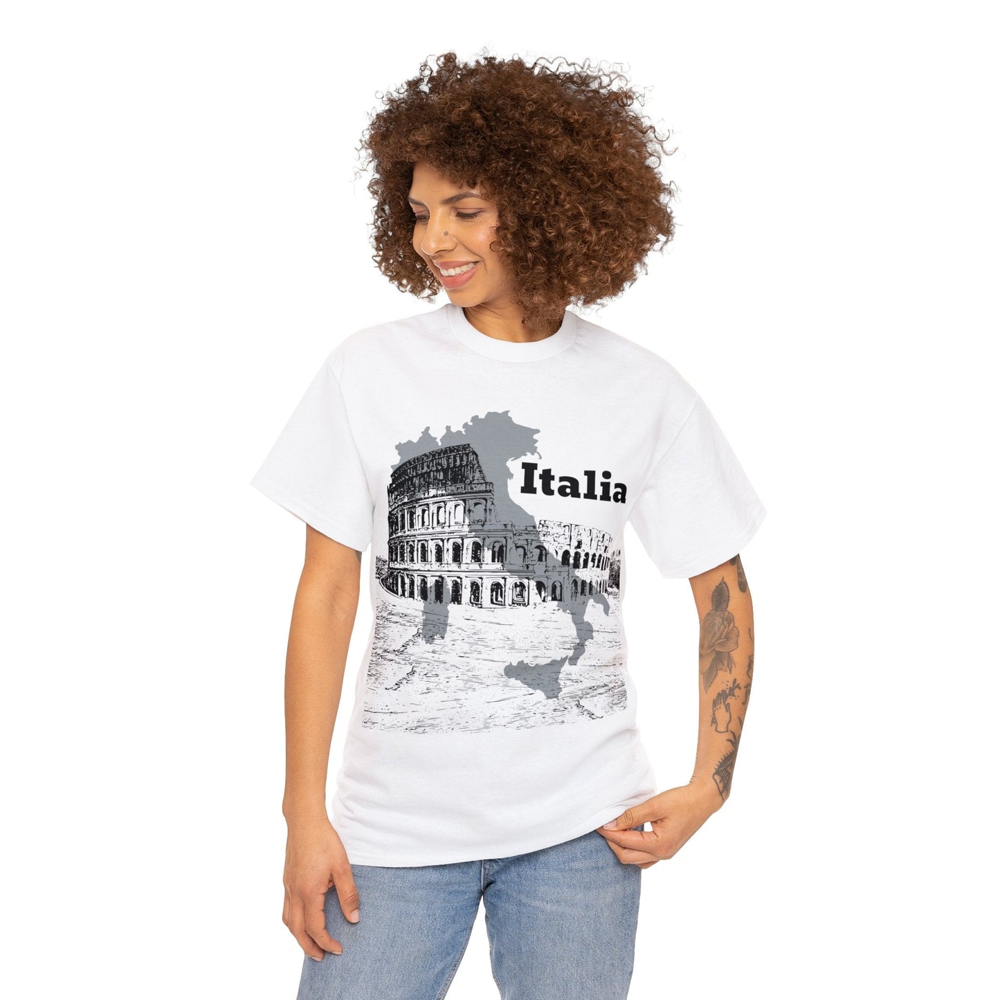 Italia Colosseum T-Shirt, Italian Architecture Tee Atlas Wanderlust