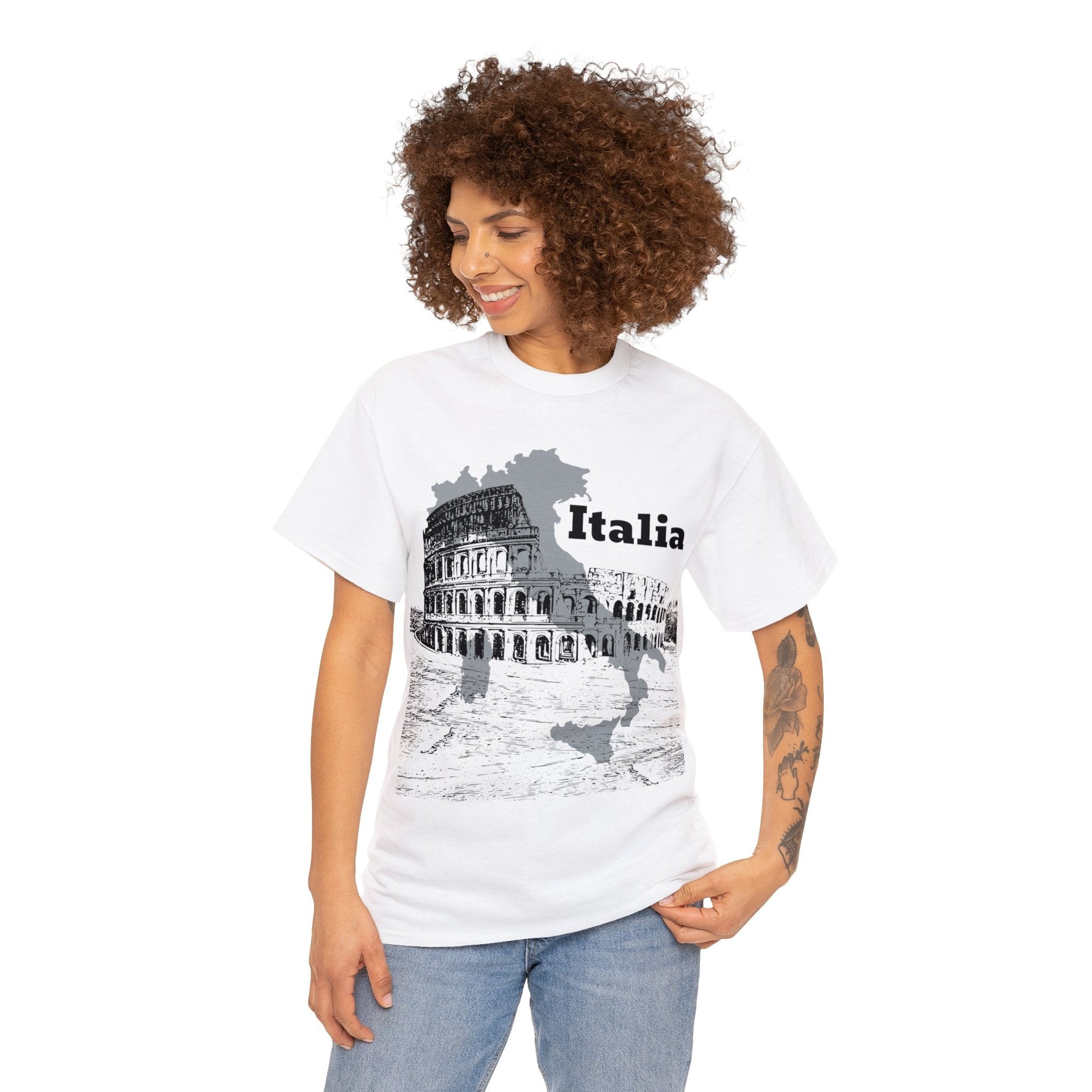 Italia Colosseum T-Shirt, Italian Architecture Tee Atlas Wanderlust