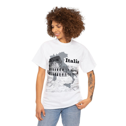Italia Colosseum T-Shirt, Italian Architecture Tee Atlas Wanderlust