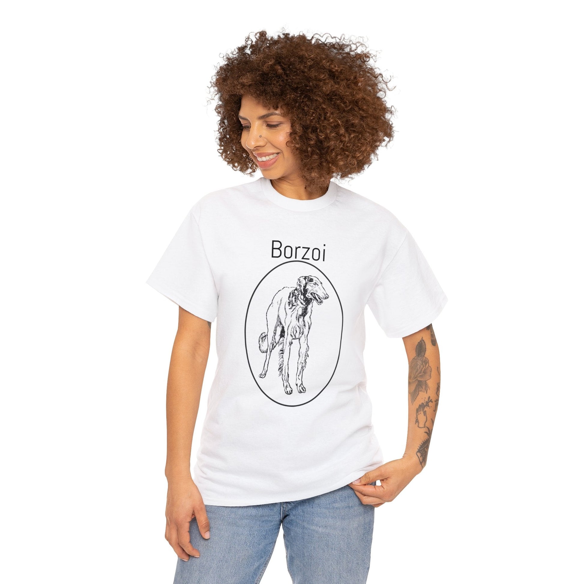 Borzoi T-Shirt, European Hound Tee Atlas Wanderlust