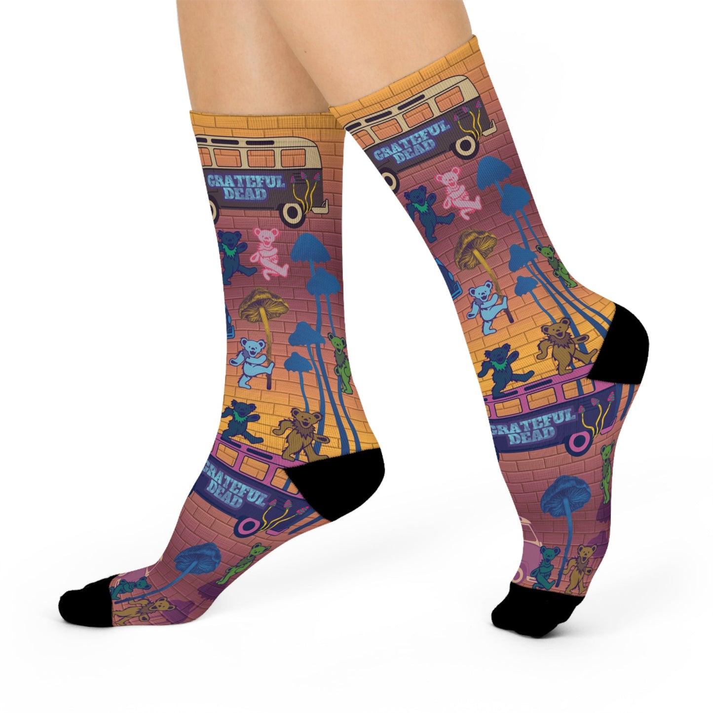 Grateful Dead Socks Dancing Bears Psychedelic Brick Trip Unisex Atlas Wanderlust