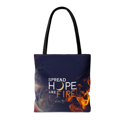 Angles and Airwaves Tote, Spread Hope Like Fire AVA Atlas Wanderlust
